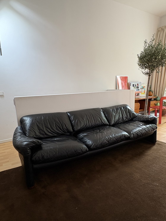 Image 1 of Maralunga 3 posti in pelle nera