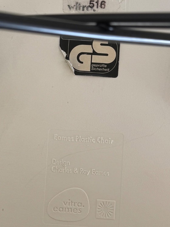 Image 1 of 4x Vitra eames dsw stoelen met seat dots kussens