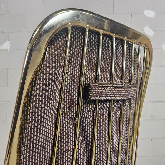 Image 1 of Vintage dining table set with chairs Gastone Rinaldi 70s brass (1970s) mid-century design (Italian design) Hollywood Regency