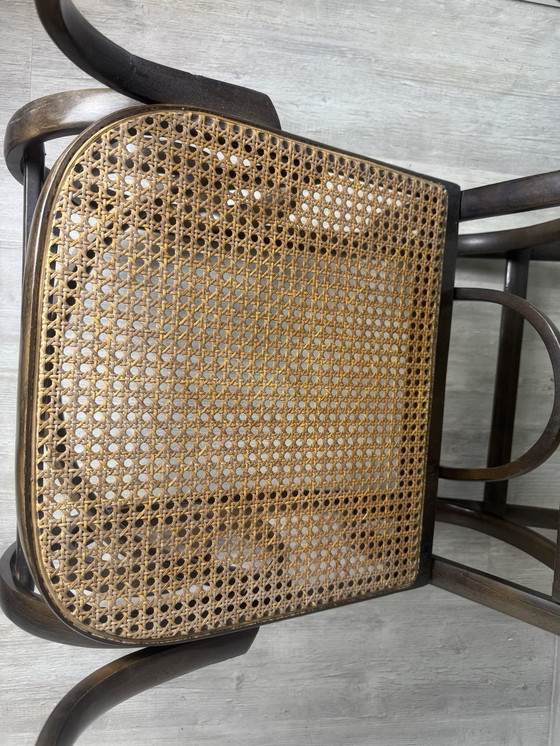 Image 1 of Thonet Style Rocking Chair with Rattan