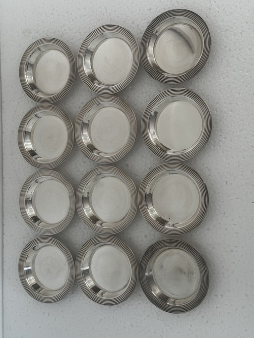 Set of 12 Christofle Coasters 1930 Period