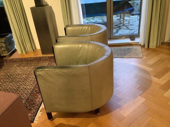 Image 1 of 2x Jan Des Bouvrie fauteuil cuir