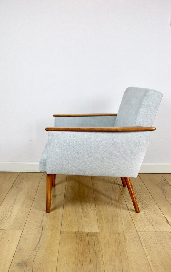 Fauteuil loft Art Déco vintage - ciel bleu – Axel Concept, Wood (photo 3 of 11)