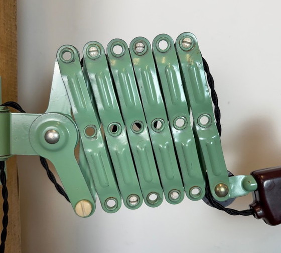 Image 1 of Industrial East German Scissor Lamp from VEB Zweckleuchtenbau Dresden, 1950s