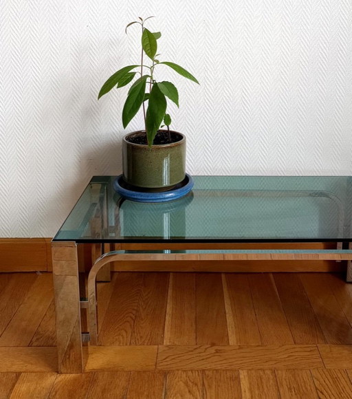 Metalen design salontafel 1970