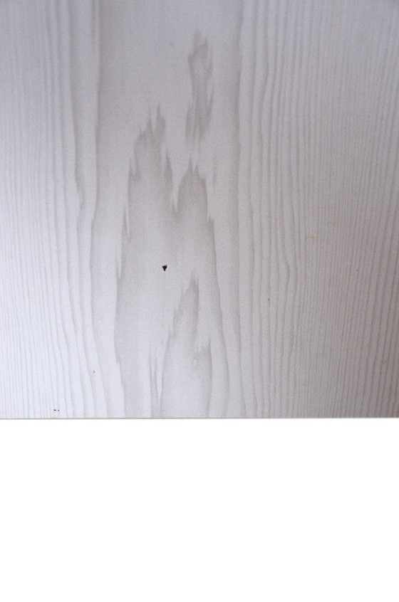 Low Formica Buffet Cabinet, White and Dark Wood, W80xD47xH81cm, Vintage – Sideboard, Metal (photo 6 of 9)