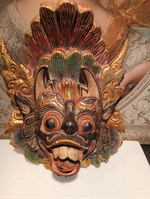 Antique century Balinese mask , luxury handmade mask