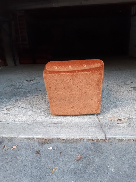 Image 1 of 1/7 Chauffeuse Orange Ligne Roset Pr M. Ducaroy Mod. Albany, Design Ép. Vintage