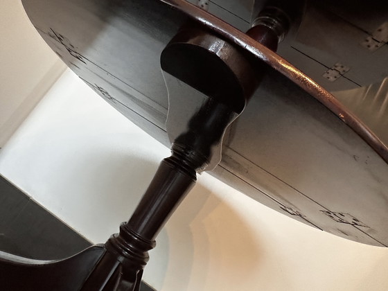 Image 1 of Montaplatos plegable antiguo / Mesa de servicio de dos niveles con ruedas