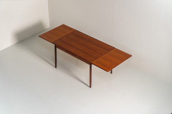 Table à manger danoise extensible en teck, années 1960. – Tables de salle à manger, Wood, Vintage (photo 11 of 11)