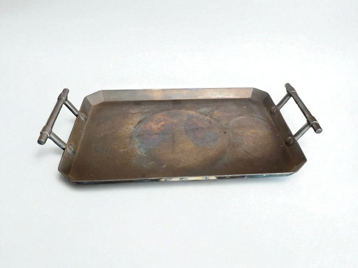 Art Nouveau Silver Plated Tray – Jugendstil Serviertablett 1900s Vintage Decor