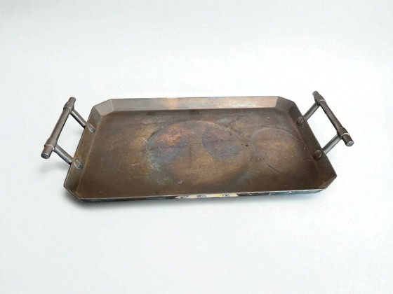 Image 1 of Art Nouveau verzilverd dienblad – Jugendstil Servierttablett 1900 Vintage Decor