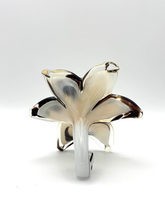 Image 1 of Ein Paar kunstvolle Glasblumen, handgefertigt in Italien nach venezianischer Murano-Tradition, Maße: 15 x 15 x 9 cm