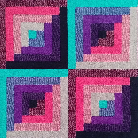 Image 1 of 1980s Gorgeous Geometric Italian Woolen Rug by Missoni for T&J Vestor