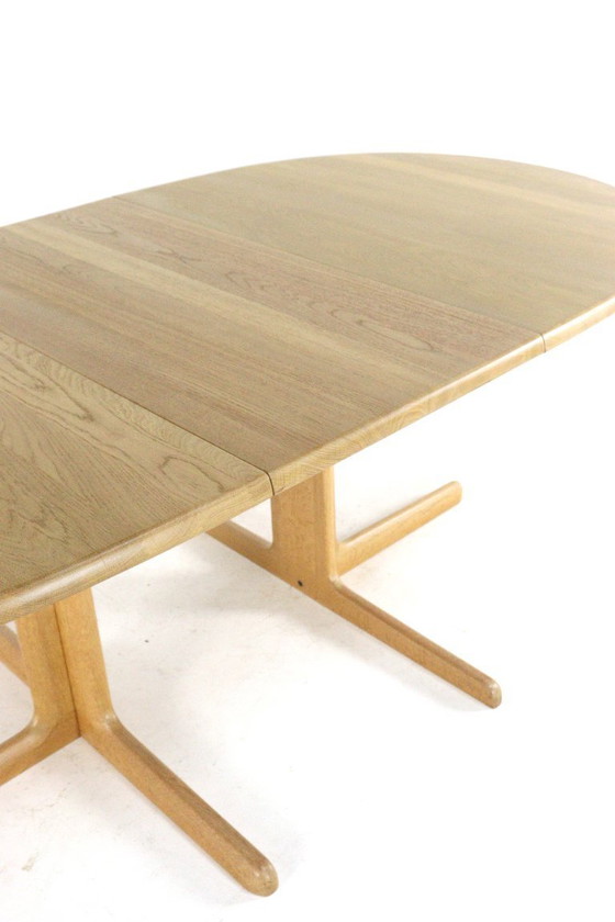 Image 1 of Juul Kristensen for JK mobler oak oval extendable dining table vintage Danish
