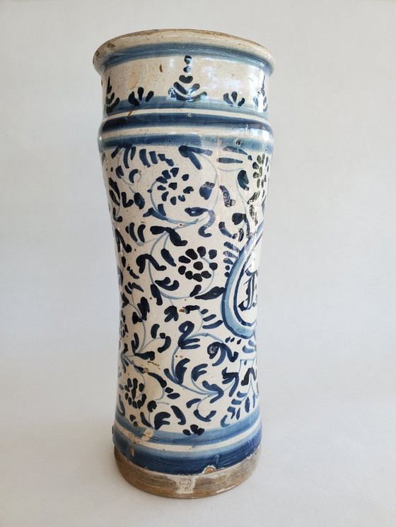 Image 1 of Albarello - Apothekergefäß - Steingut aus dem 17. Jahrhundert (Ref. 3793)