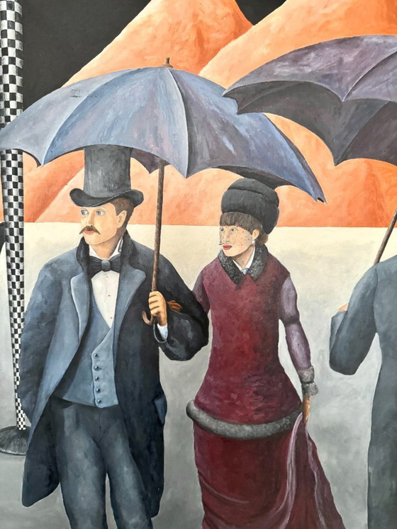 Image 1 of Painting "Moonset Boulevard"
