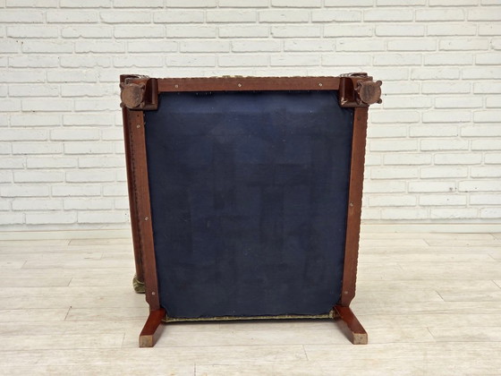 Image 1 of Fauteuil danois des années 1950, revêtement en velours, bois de teck.