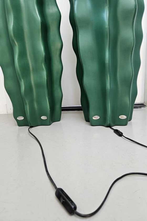 Image 1 of Set van 2 Flötotto Sucu Cactus Vloerlampen Art Nowo Jaren 90