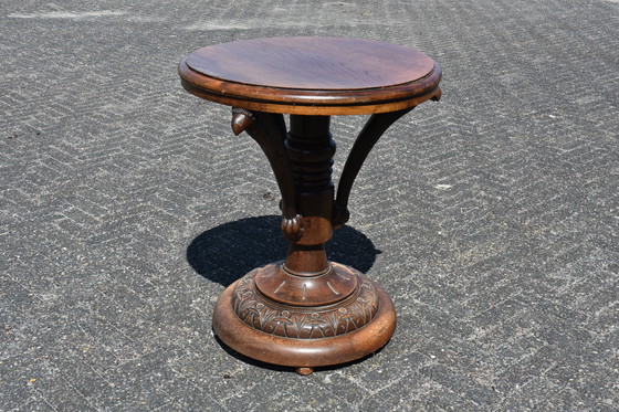 Image 1 of Tavolino rotondo in rovere massello per piante