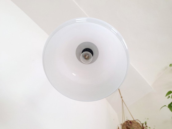 Image 1 of Vintage Opal Glass Pendant Light, Yugoslavia 1970s Hanging Lamp