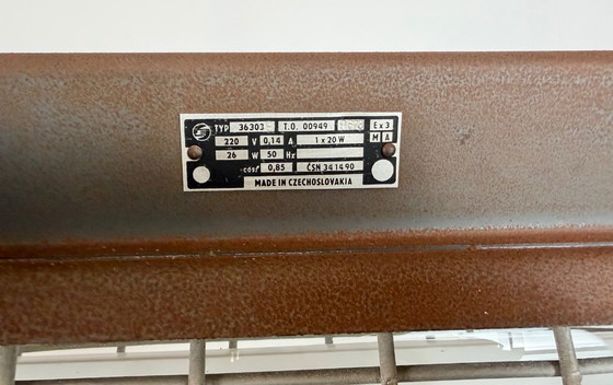 Image 1 of Grijze industriële hanglamp met buisconstructie van Elektrosvit, jaren 70.
