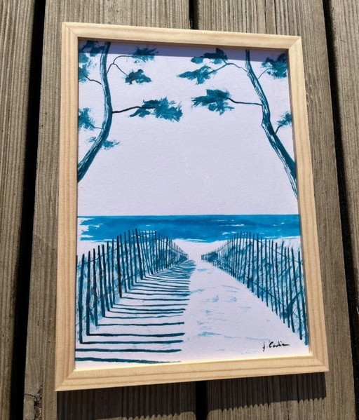 Encre sur papier blanc Format 30x21cm.  