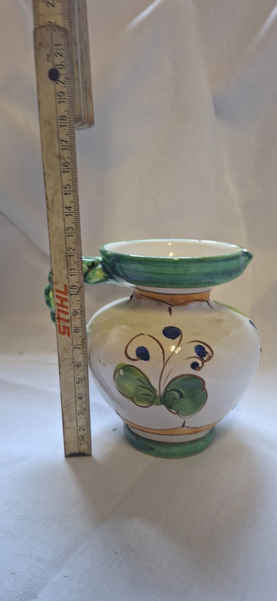 Vintage hand-painted jug/floor vase – Ceramic (photo 7 of 8)