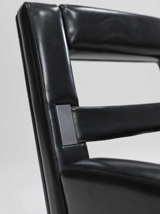 Image 1 of Leatherette Armchair Prototype, Italy, 1980s
