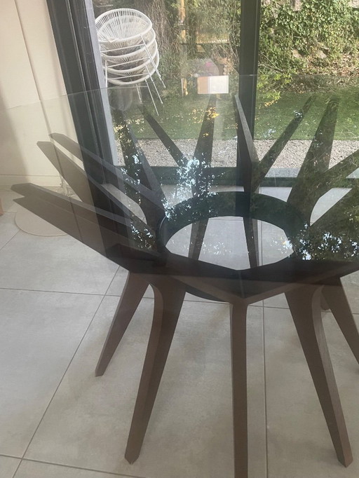 Glazen eettafel ROCHE BOBOIS