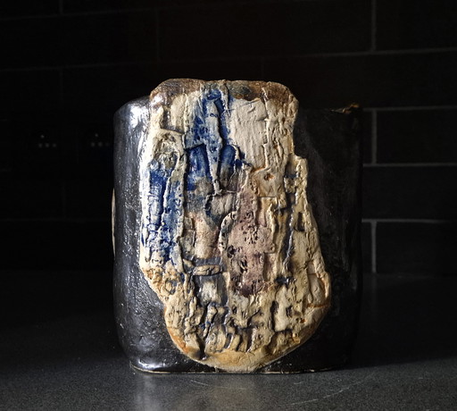 vase multicolore en céramique fait à la main