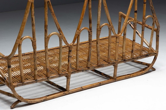 Image 1 of Panchina scultorea in bambù, Italia, anni '60
