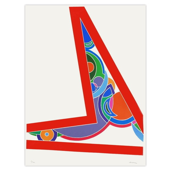 Image 1 of John LEVEE Composizione astratta IV Serigrafia firmata 1975