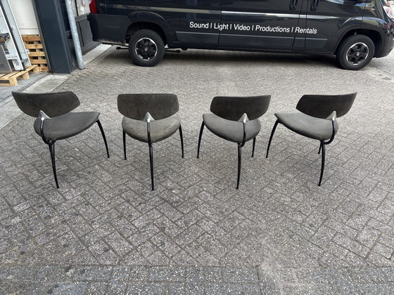 4x Sillas Artifort Triport Lande – Sillas de comedor, Metal, Textile (photo 2 of 5)
