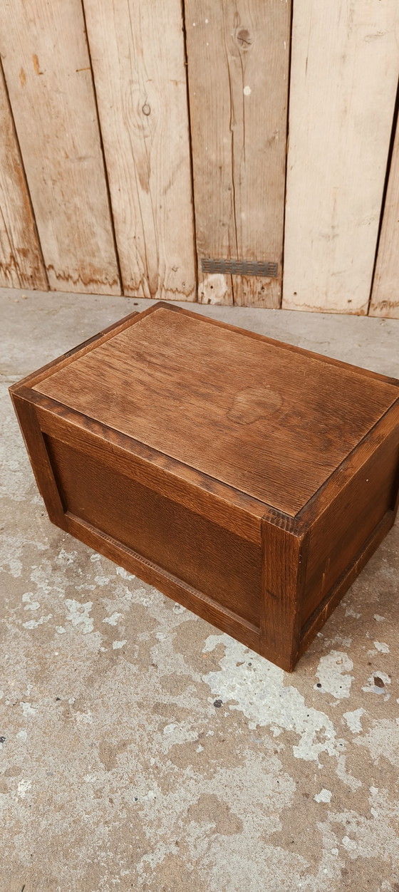 Image 1 of Mobile schedario da scrivania vintage in legno anni '20 New Objectivity