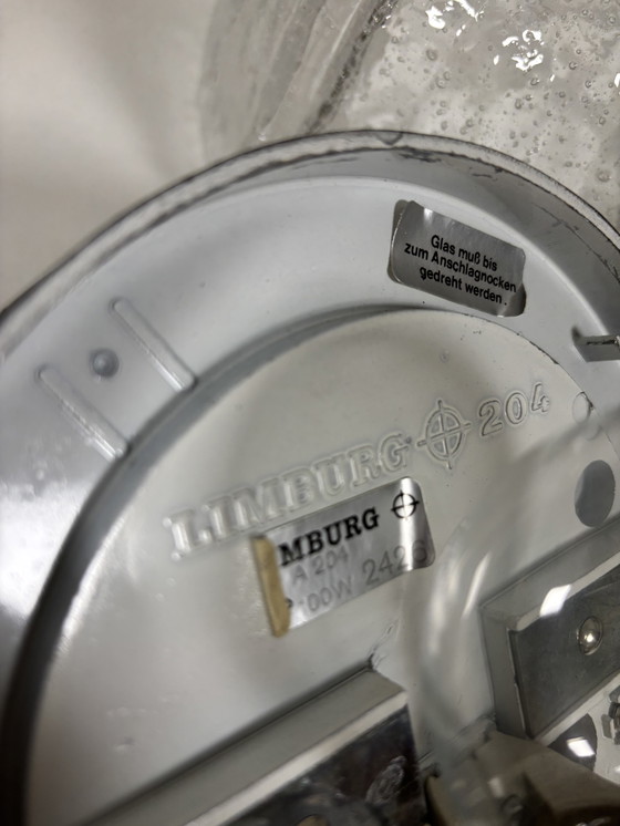 Image 1 of Vintage ice glass ceiling lamp by Glashütte Limburg, designed by Helena Tynell in the 1960s or 70s