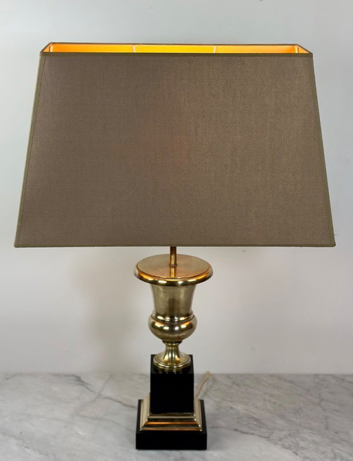 Bronze and marble lamp in the style of Maison Charles, 1950s