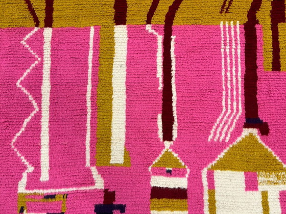 Image 1 of Alfombra de lana de estilo bohemio marroquí - 229 cm x 158 cm