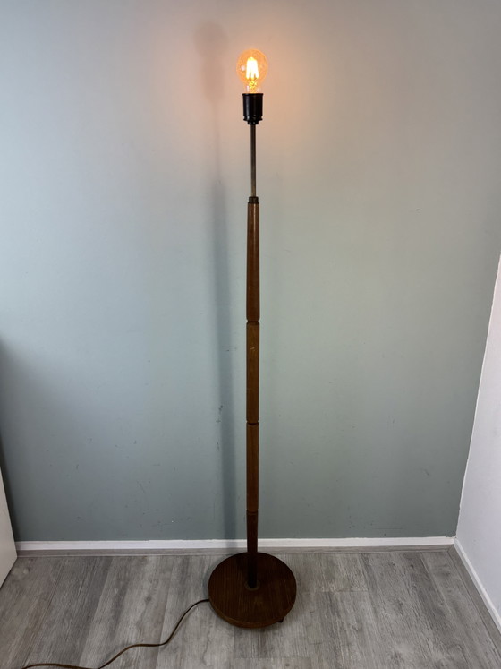Vintage Danish Teak Floor Light - Mid-Century Style – Metal, Wood (photo 9 of 14)