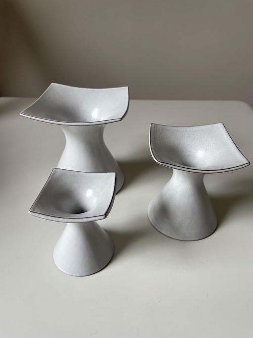 3x Cor Unum Vase. Vintage.