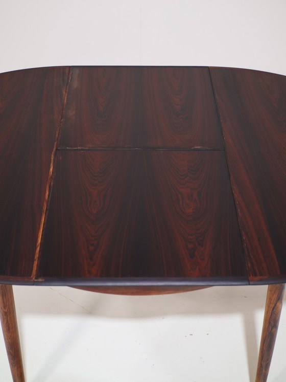 Image 1 of Ronde eettafel uitschuifbaar Skovby butterfly leaf palissander