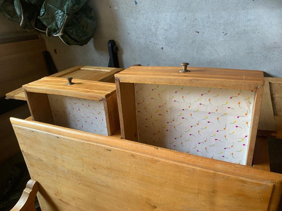Image 1 of Vintage Kersenhouten Kast met Lades en Opzetstuk