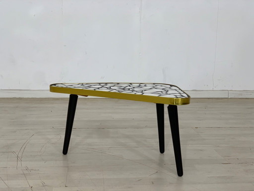 Mid - Century kidney-shaped side table Flower table Shelf VINTAGE