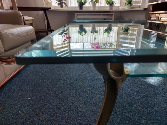 Rectangular Vintage Glass Table – Coffee tables, Brass (photo 2 of 5)