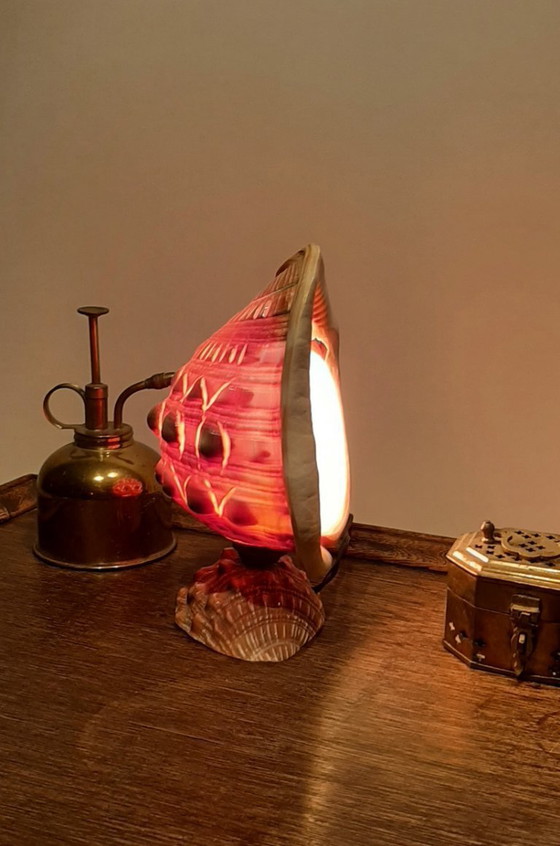 Image 1 of Cameo shell shade. Schelp tafellamp  jaren 20/30