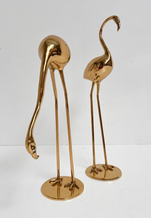 Ensemble de grues en laiton d'Apko, années 1980