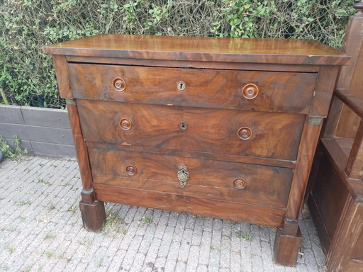 Empire Ladekast 19de Eeuw – ladekasten, Wood