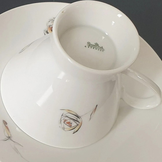 Image 1 of Rosenthal German Tea Set (4-piece) | High-Footed Cups | Vintage Mid-Century 1950s