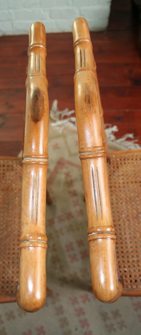 Image 1 of Set di 6 sedie vintage Chippendale in finto bambù (Jonathan Adler)