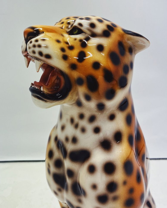 Image 1 of Leopard Sculpture Ceramic